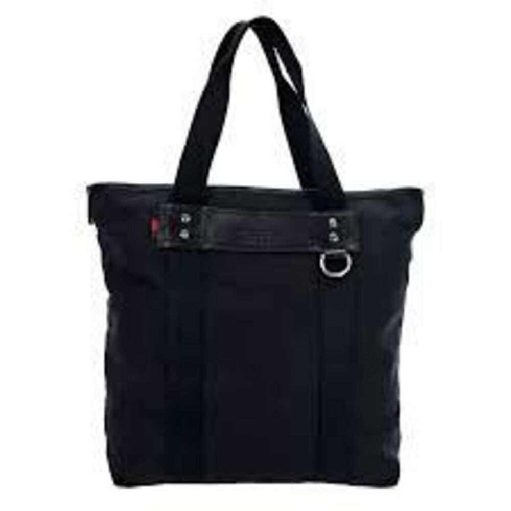 Gucci Parana Tote Black Nylon With Leather Trim Luxury Minimalist Commuter Bag